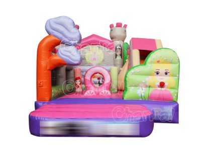 fairy tale princess bounce house with slide