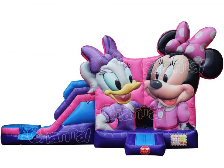 minnie and daisy bounce house combo with slide