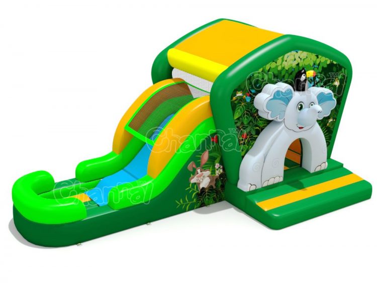 elephant in jungle theme water inflatable combo