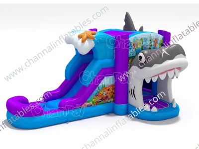 shark mouth water bounce house