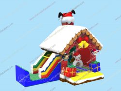 santa stuck in chimney inflatable combo