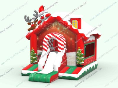 xmas house inflatable combo