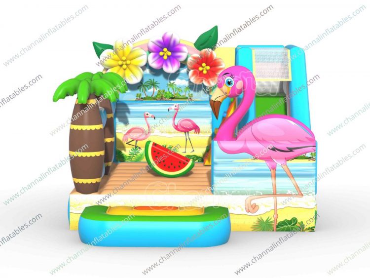 flamingo inflatable combo