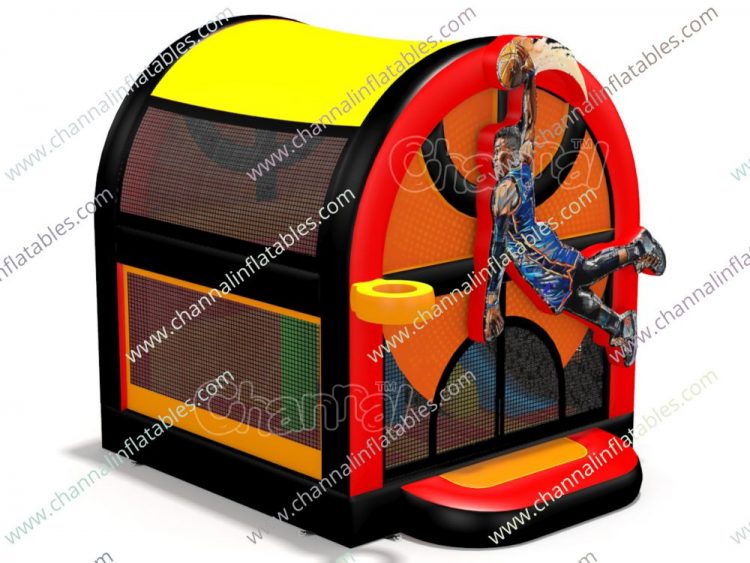 basketball inflatable bouncer with slide