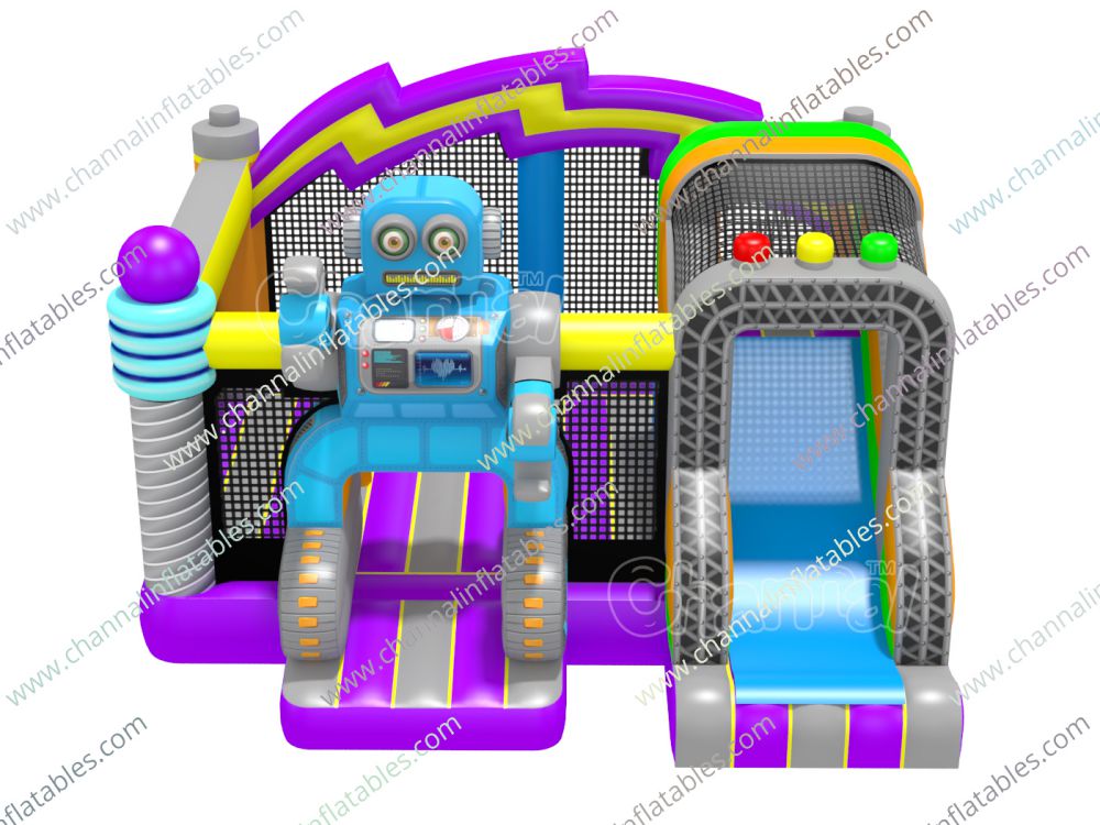 Robot Rooftop Inflatable Robot Bounce House - Channal Inflatables
