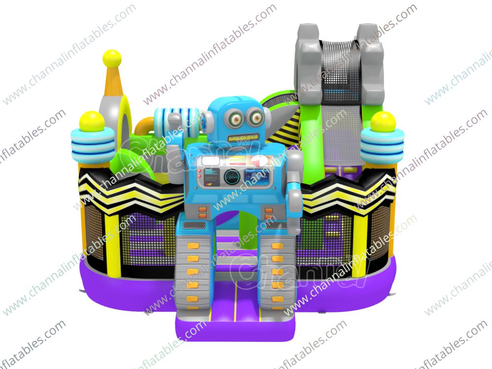 Robot Rooftop Inflatable Robot Bounce House - Channal Inflatables