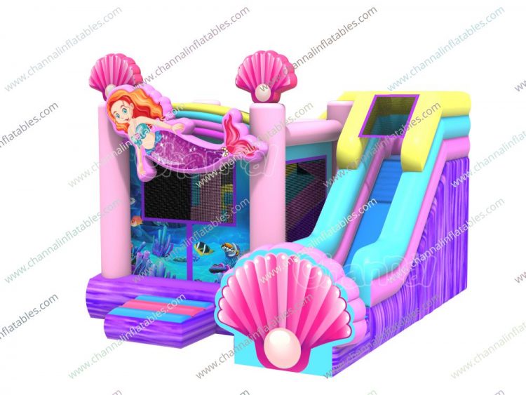 mermaid inflatable combo with slide