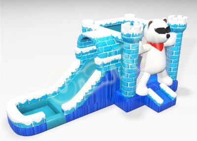 polar bear inflatable ice castle combo
