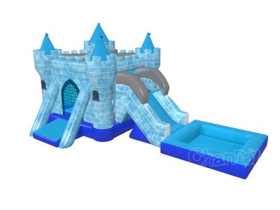 inflatable frozen castle water combo