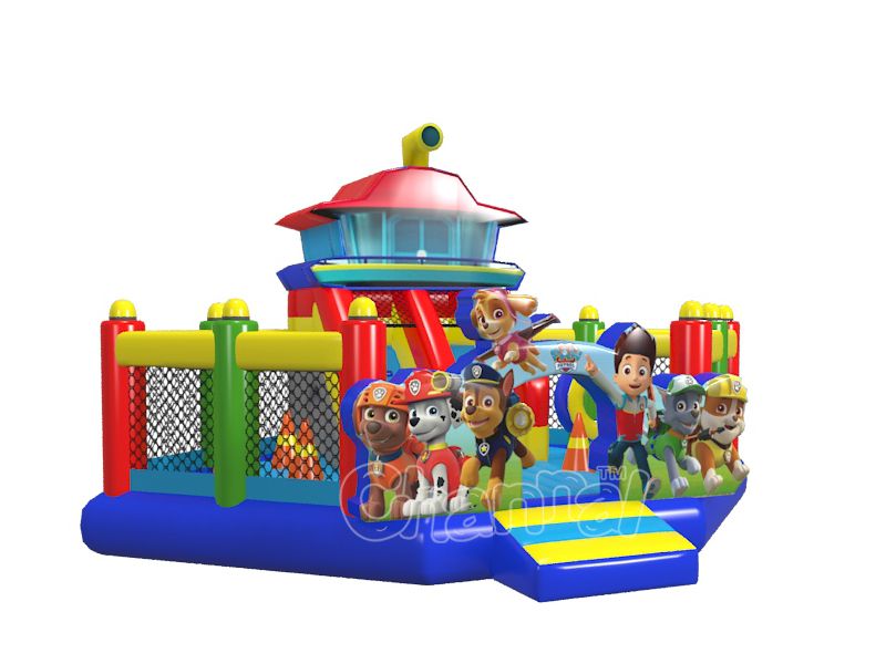 Paw Patrol Vehicle Inflatable Playground Channal Inflatables