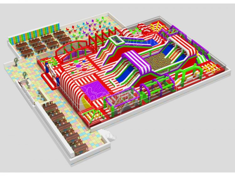 cheap largest inflatable bouncy playground