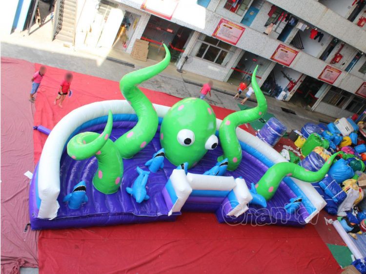 giant inflatable octopus obstacle