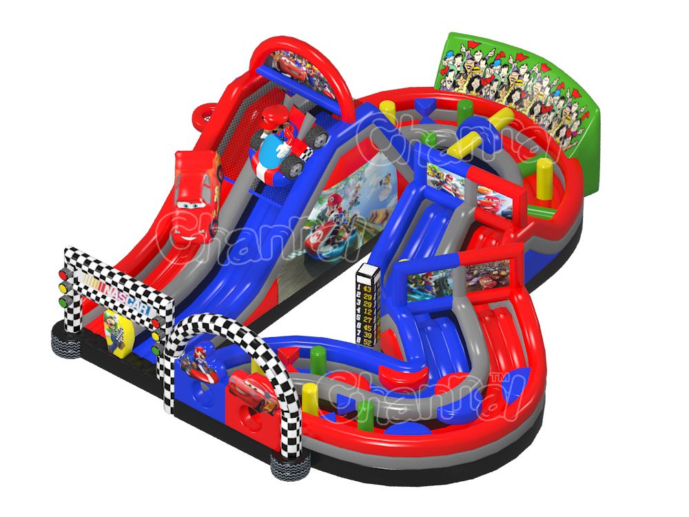 Mario Kart Racetrack w/ Karts (ages 4-9) - Inflatable Racetrack Rentals in  Houston