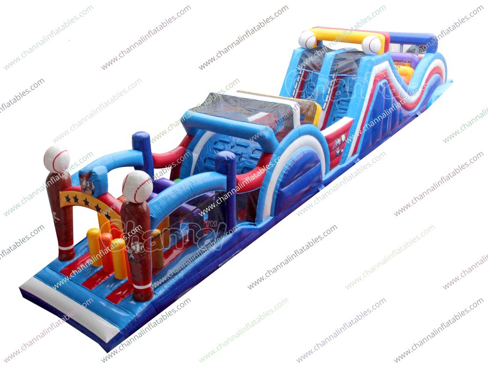 Baseball Inflatable Obstacle Course Channal Inflatables