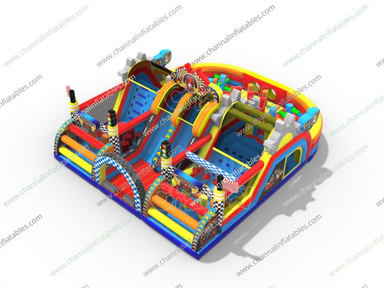 race car inflatable obstacle course