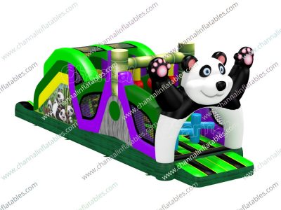panda inflatable obstacle course