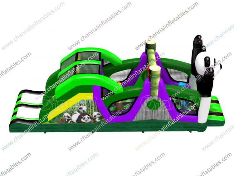 panda & bamboo obstacle course for kids