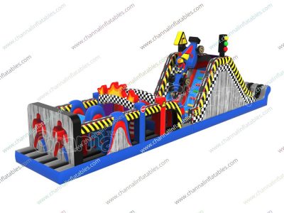 race car inflatable obstacle course