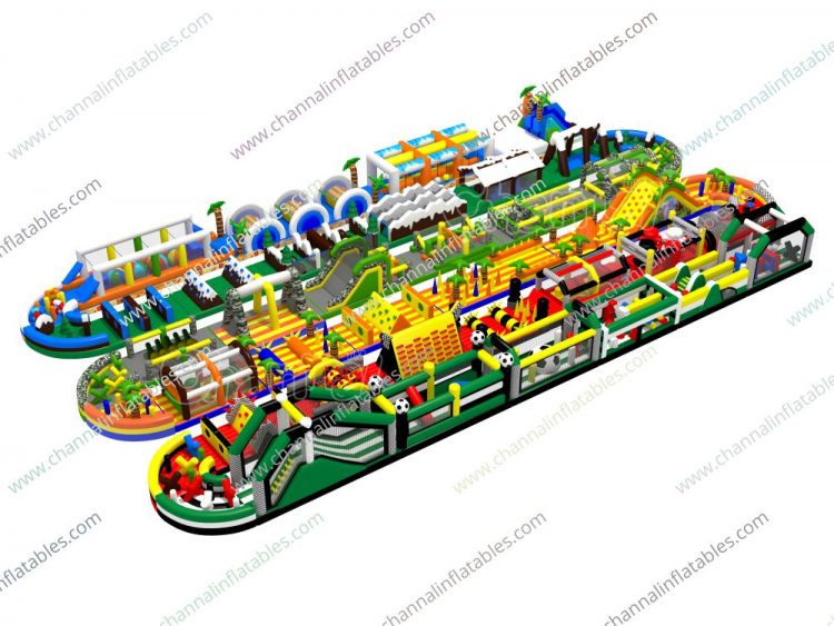 multi-theme longest inflatable obstacle course