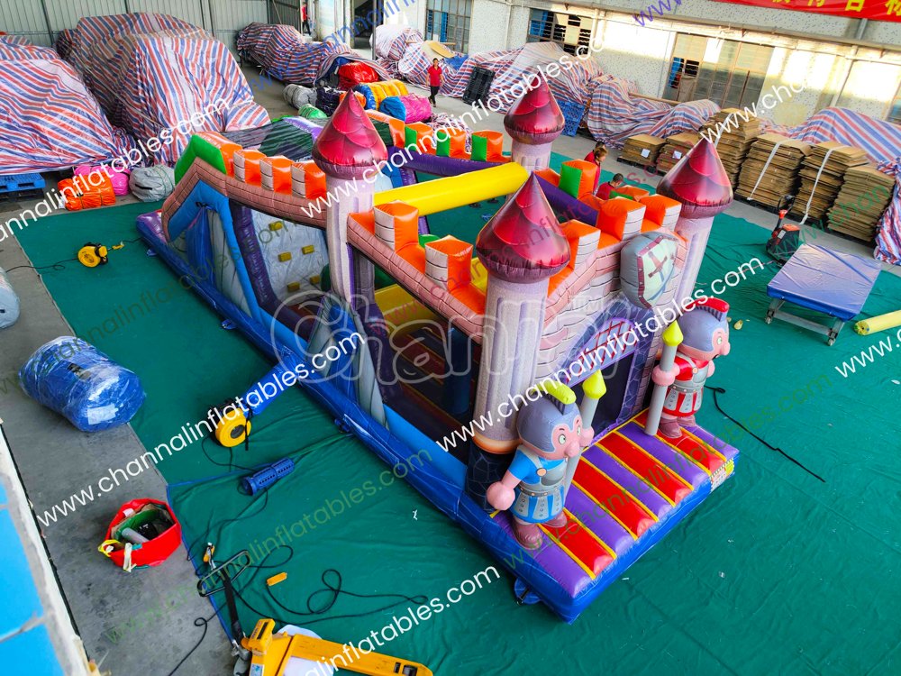 Medieval Inflatable Rides Medieval Castle Inflatable Obstacle Course - Channal Inflatables
