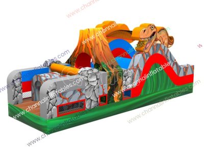 small dino inflatable course
