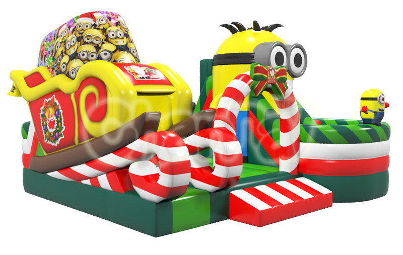 Christmas Minions Inflatable Obstacle Course Channal Inflatables