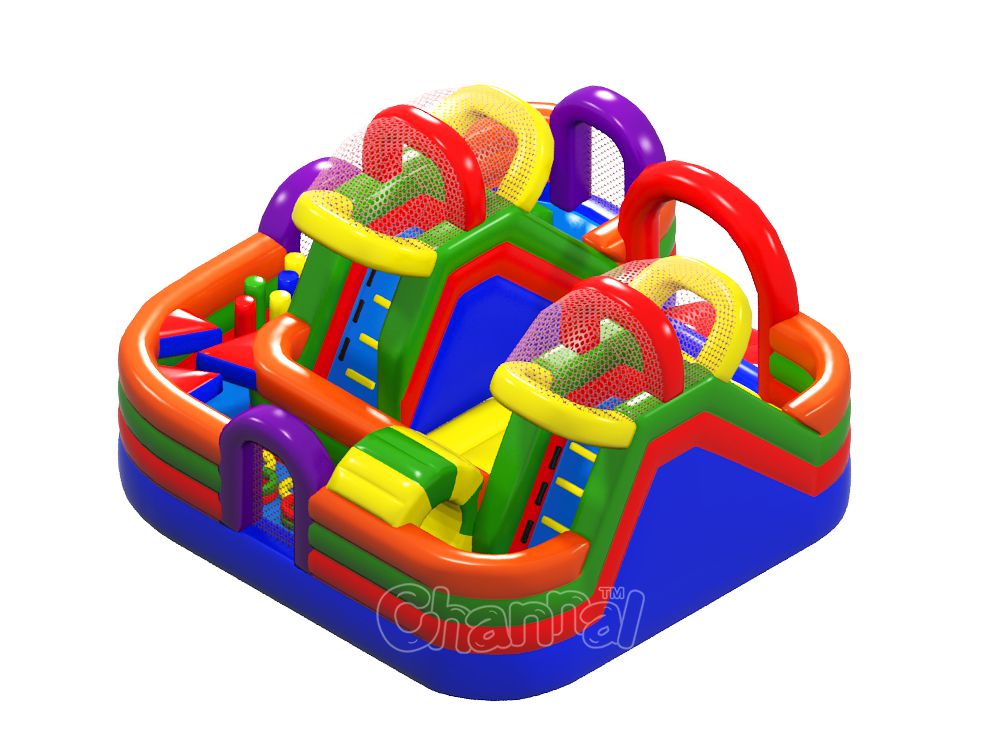 Colorful Inflatable Obstacle Course - Channal Inflatables