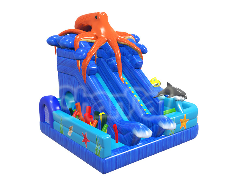 Underwater World Octopus Obstacle Course Channal Inflatables Underwater World Octopus Obstacle Course Channal Inflatables