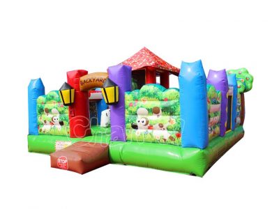 backyard inflatable obstacle course for toddlers