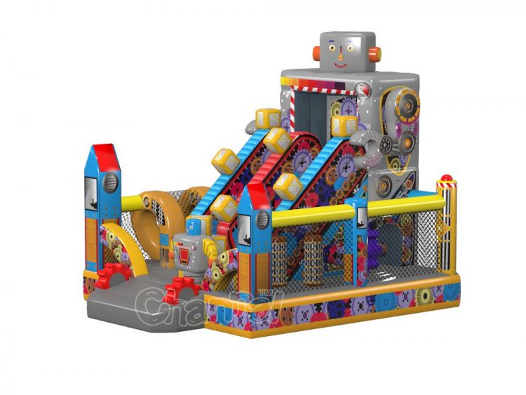 robots factory inflatable obstacle course for sale