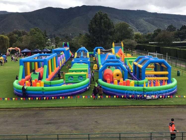 enormous inflatable obstacle course photo from our client