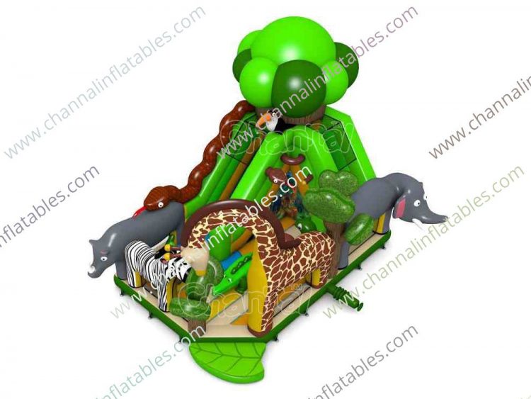 African Safari inflatable playground