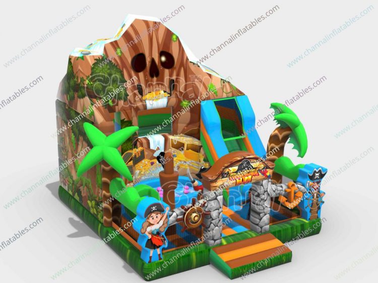 pirate treasure island inflatable playground