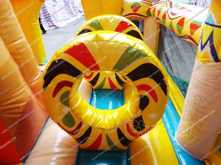 inflatable obstacle hole