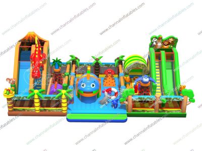 3-in-1 inflatable playground