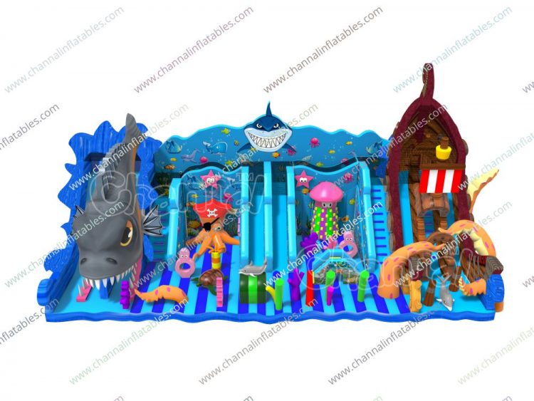 large ocean inflatable playground