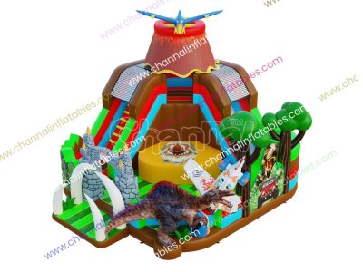 dinosaur attack inflatable playground