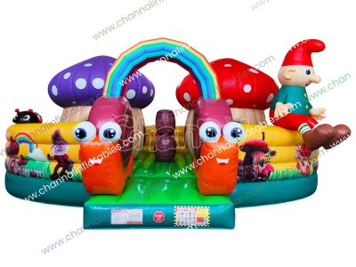 mushroom house inflatable playground