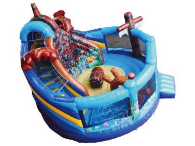 sunken shipwreck inflatable playground