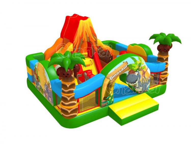 dinosaur volcano inflatable playground