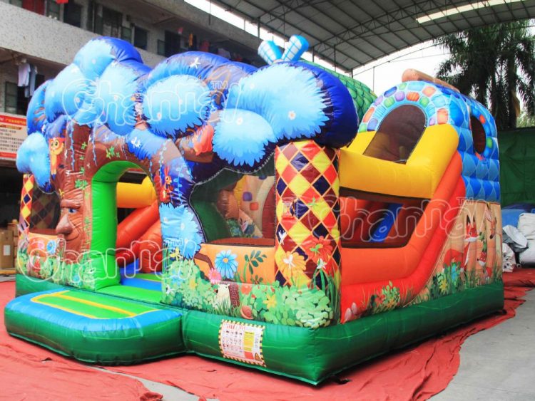 enchanted forest inflatable slide combo