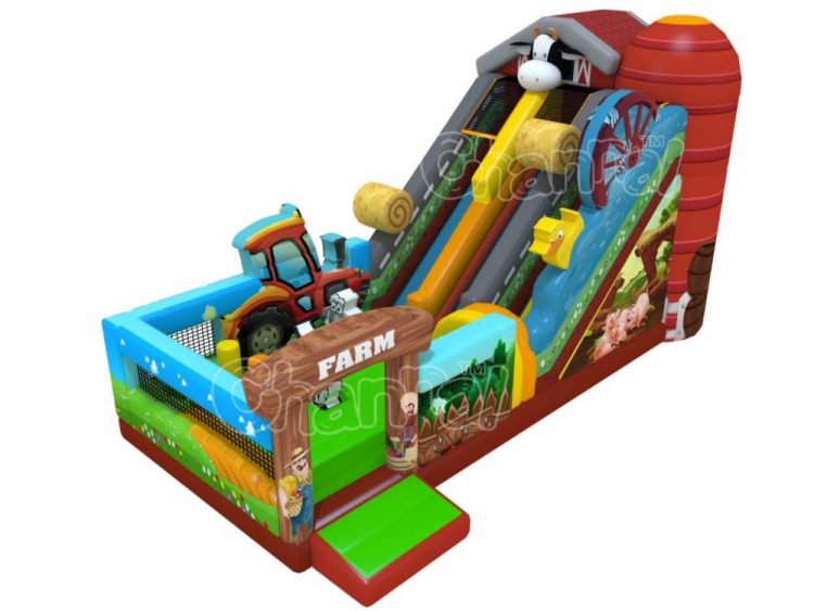 farm animals inflatable slide for sale