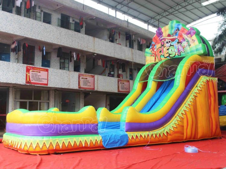 Mexican festival water slide with pool