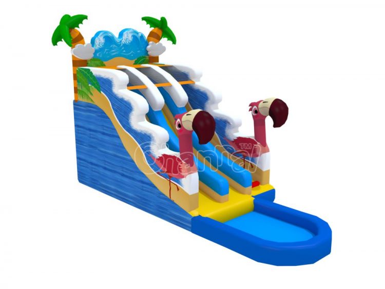 flamingo inflatable water slide