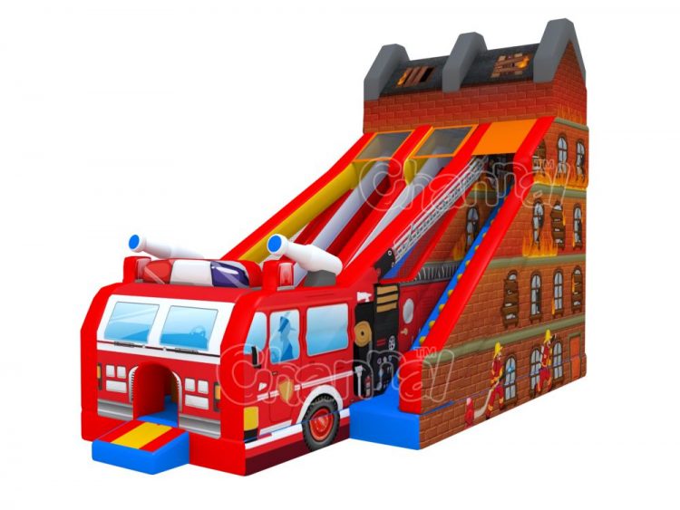 fire truck inflatable slide for sale