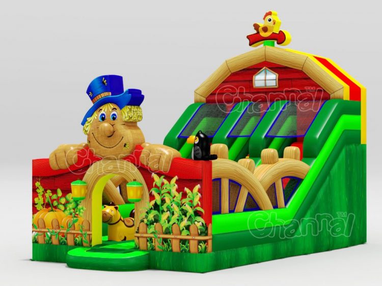 scarecrow inflatable slide