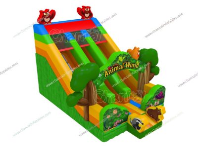 animal forest inflatable slide for sale