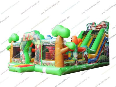 animal theme inflatable playground