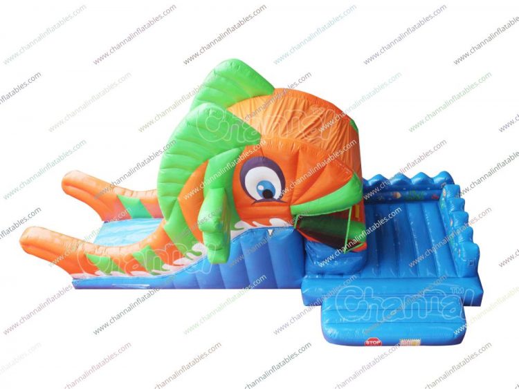 clownfish mouth inflatable slide