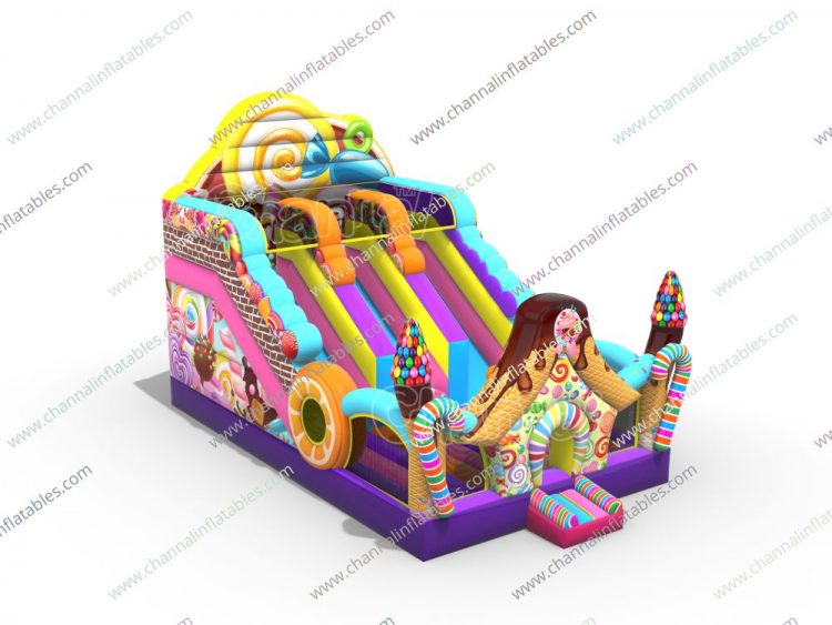 candy inflatable slide